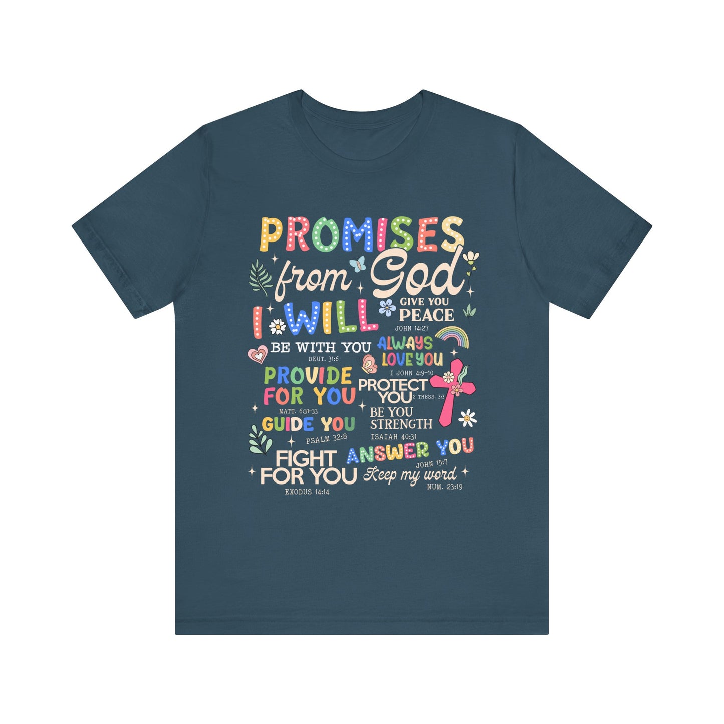 Promises From God Shirt – Christian Women’s Bible Verse Cross Faith Scripture Tee