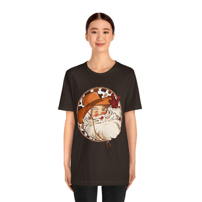 Retro Christmas Cowboy Santa Shirt – Groovy Western Howdy Holiday Tee
