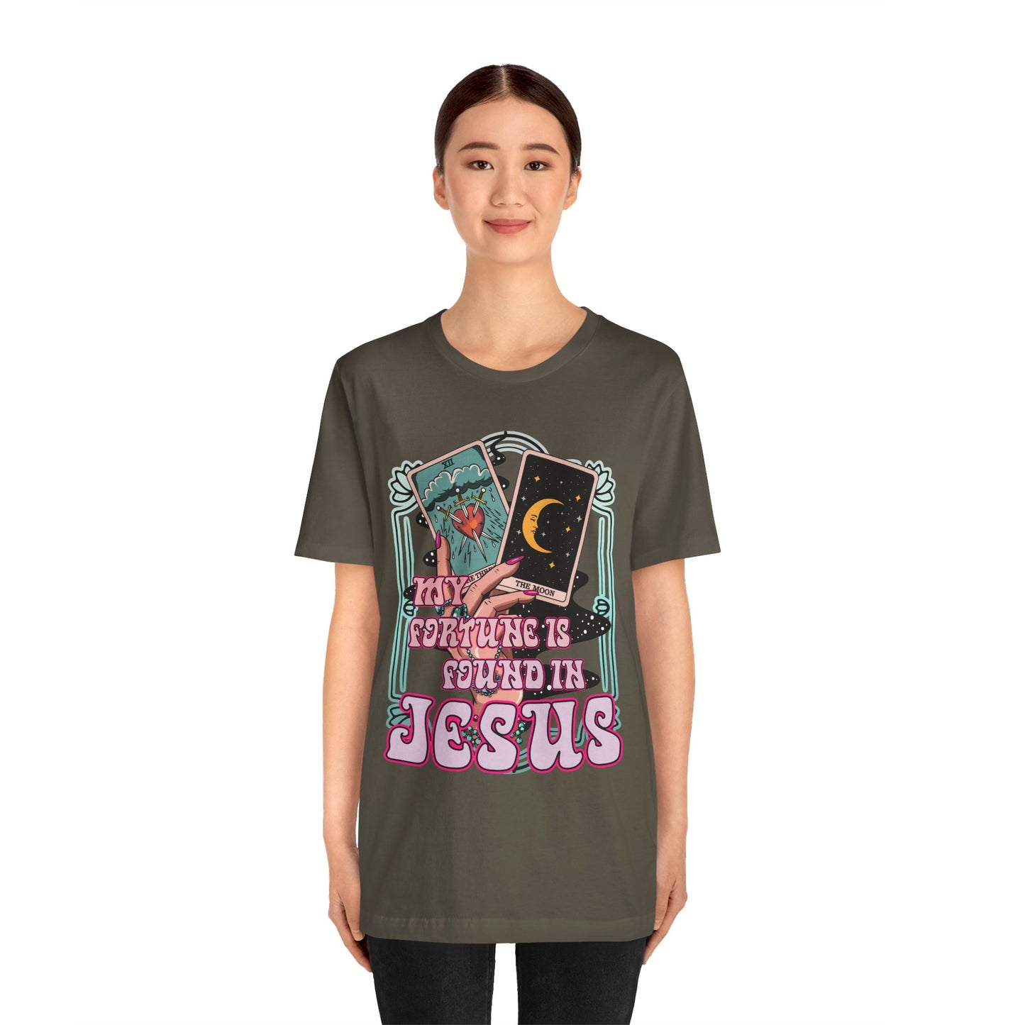 My Fortune Is Found in Jesus Shirt – Christian Tarot Card Faith Tee