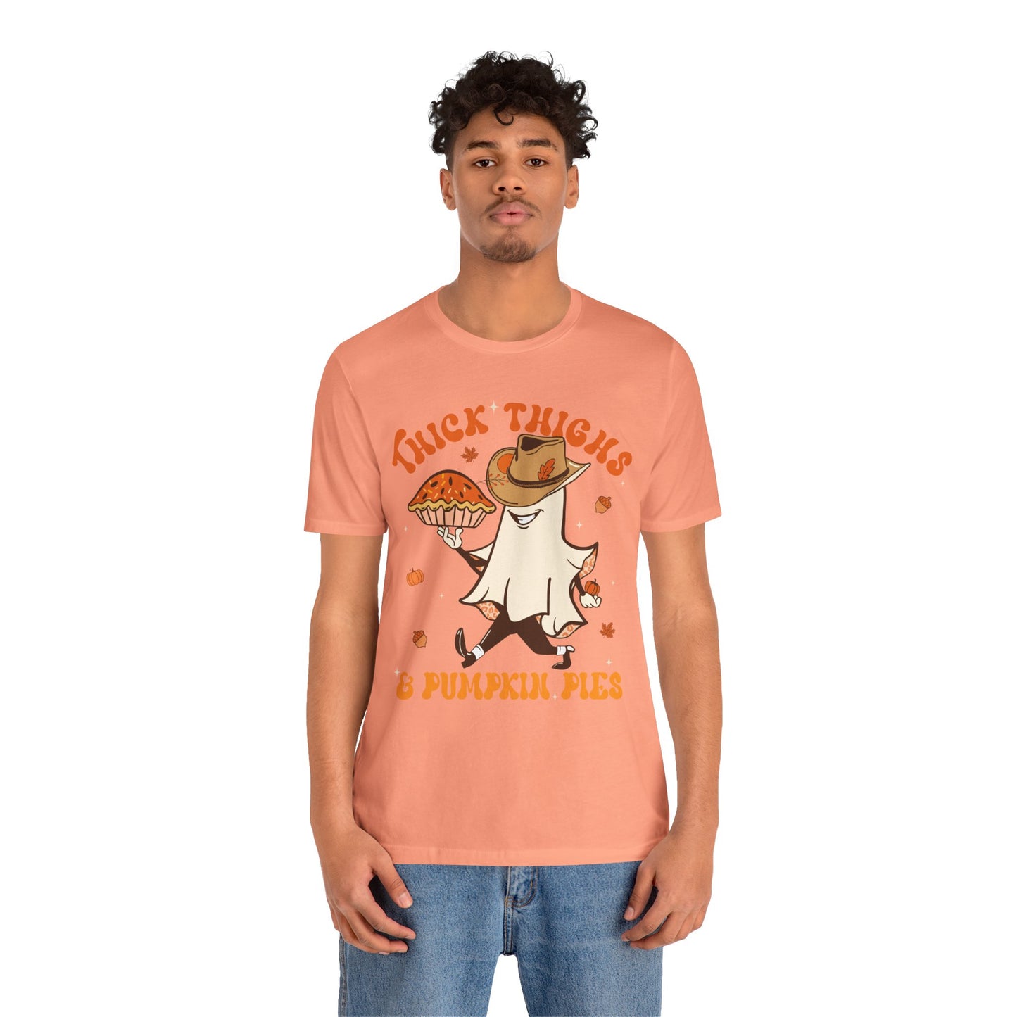 Thick Thighs Pumpkin Pies Shirt – Funny Howdy Ghost Western Halloween Tee
