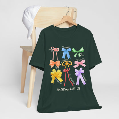 Christian Bow Shirt – Bible Verse Spirit Joy Peace Patience Kindness Tee