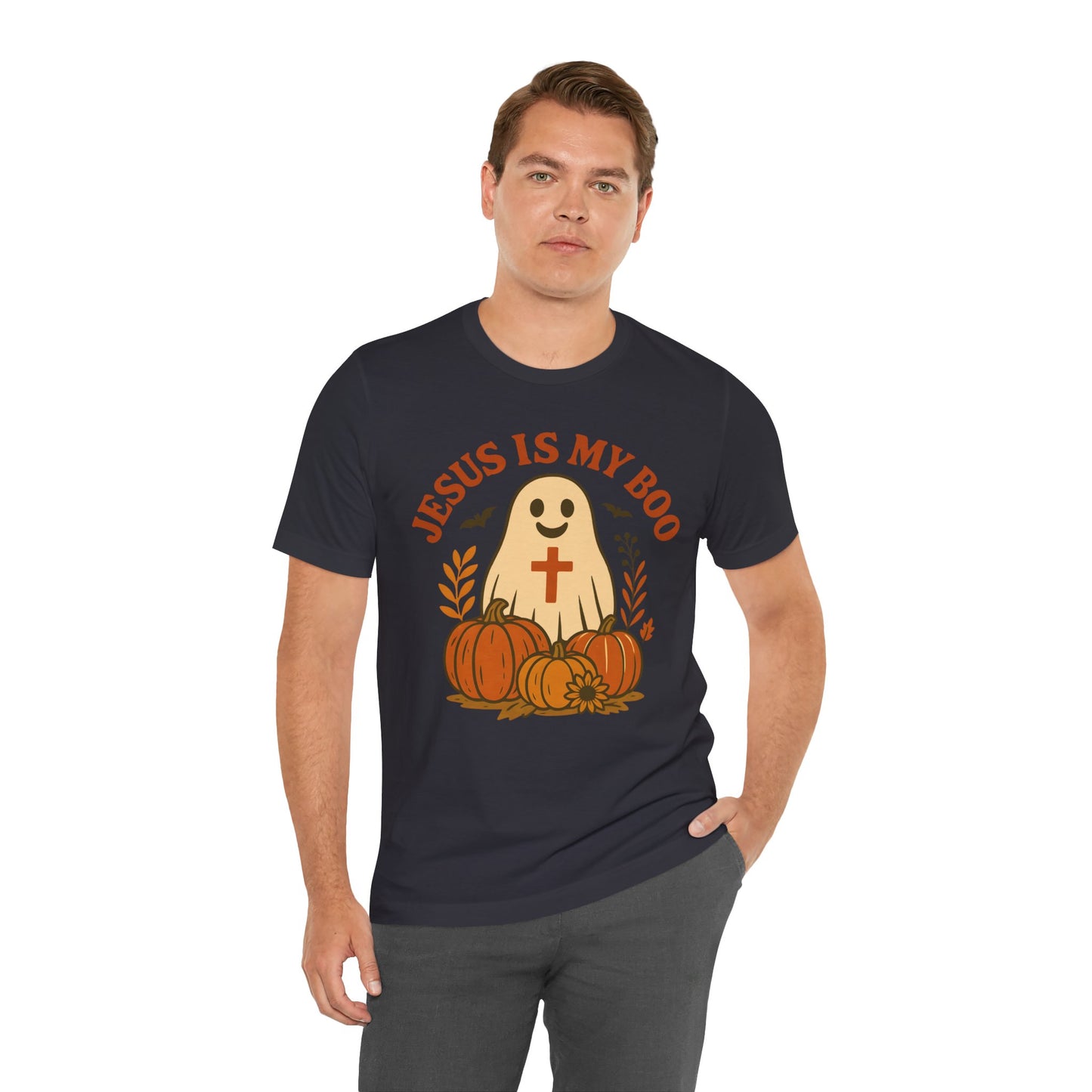 Jesus Is My Boo Shirt – Cute Christian Ghost Pumpkin Halloween Faith Tee