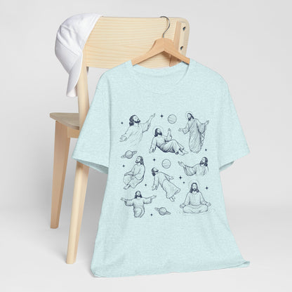 Floating Jesus Space Shirt – Funny Faith Christian Galaxy Jesus Tee