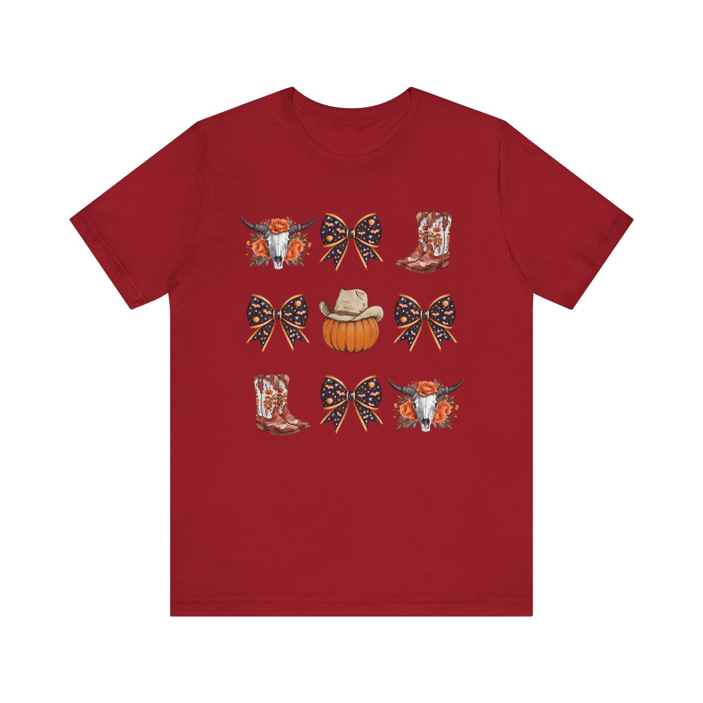 Western Halloween Cowgirl Shirt Boots & Pumpkin Skull Rodeo Tee