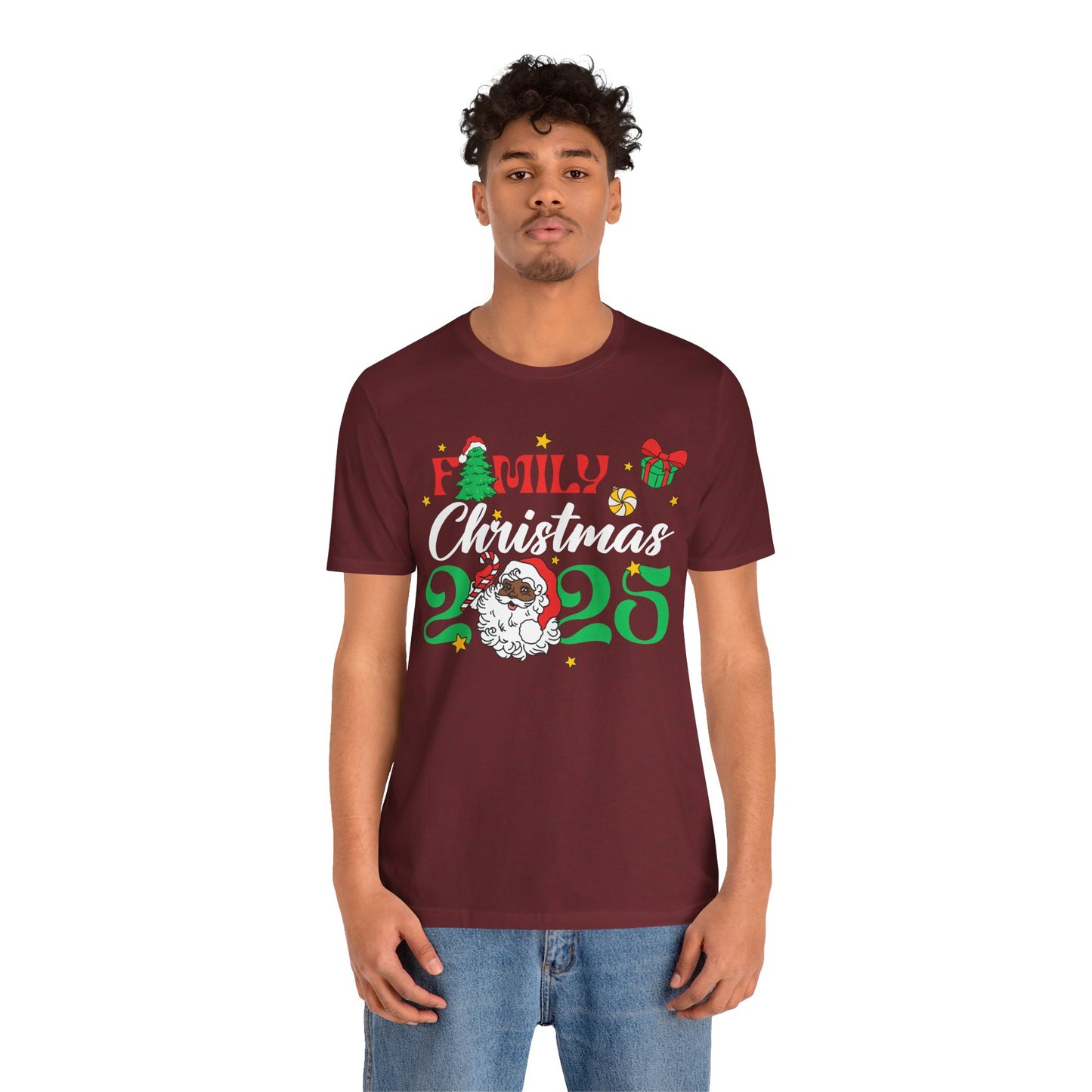 Family Christmas 2025 Shirt – Black Santa Afrocentric Matching Holiday Tee