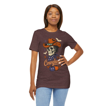 Cowghouls Shirt – Long Live Halloween Skeleton Cowboy Western Ghost Tee