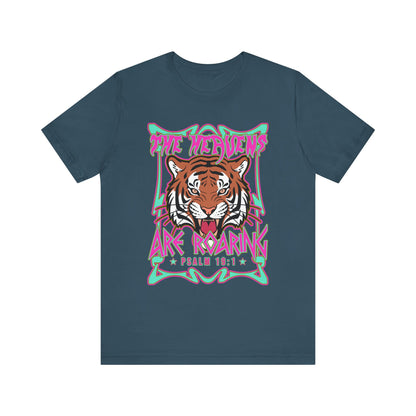 The Heavens Are Roaring Shirt – Psalm 19:1 Tiger Christian Faith Tee