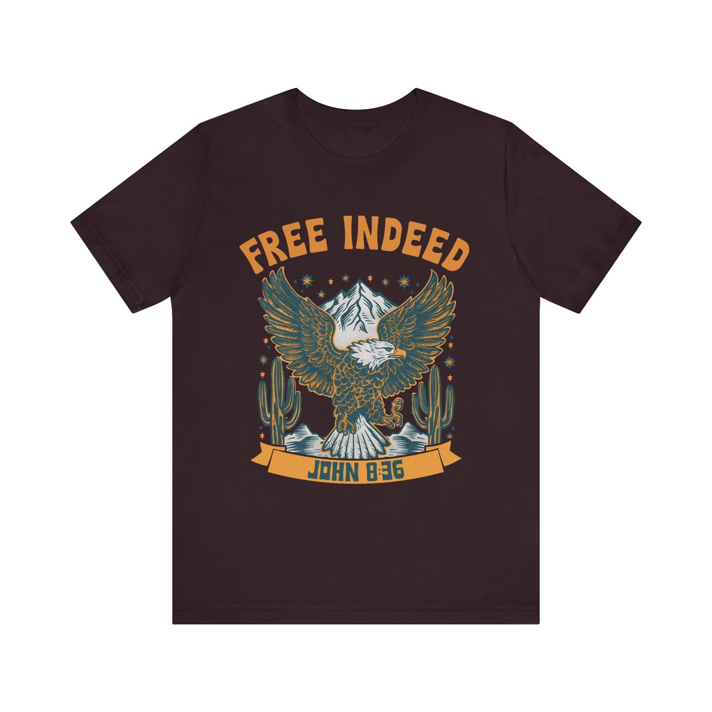 Free Indeed Shirt – Vintage John 8:36 Christian Eagle Bible Prayer Tee