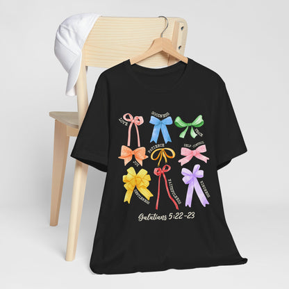 Christian Bow Shirt – Bible Verse Spirit Joy Peace Patience Kindness Tee