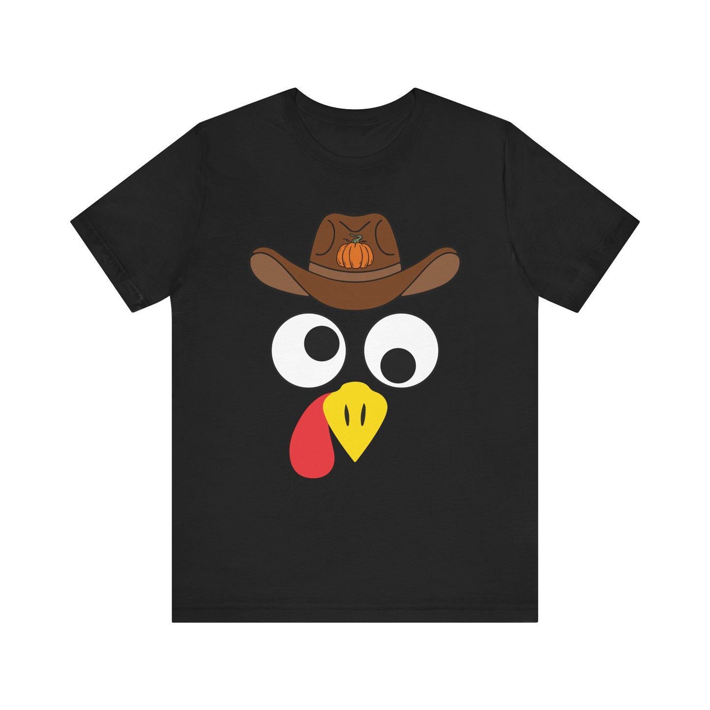 Thanksgiving Couples Turkey Face Shirt – Funny Cowboy & Cowgirl Matching Tee