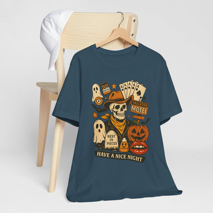 Have A Nice Night Shirt – Spooky Cowboy Skeleton Western Halloween Tee