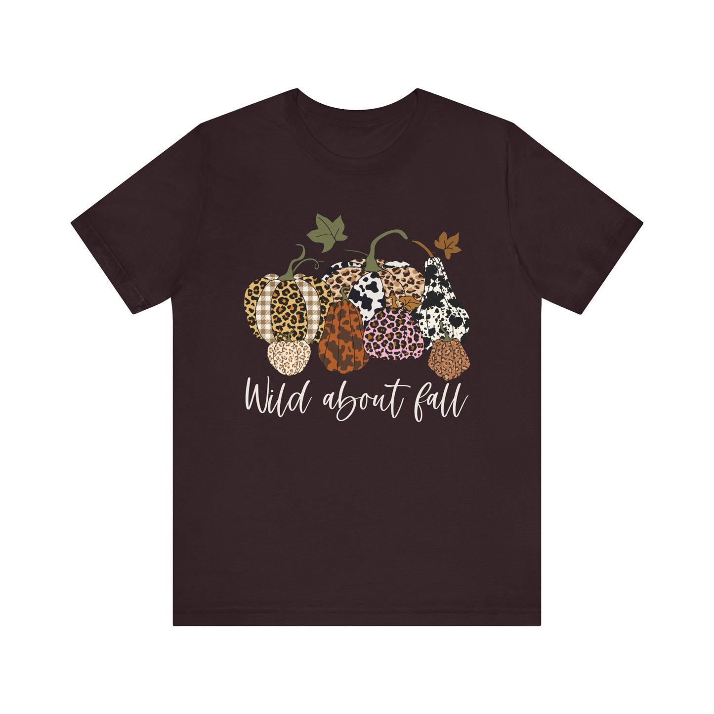 Wild About Fall Shirt – Pumpkin Leopard Plaid Autumn Thanksgiving Tee
