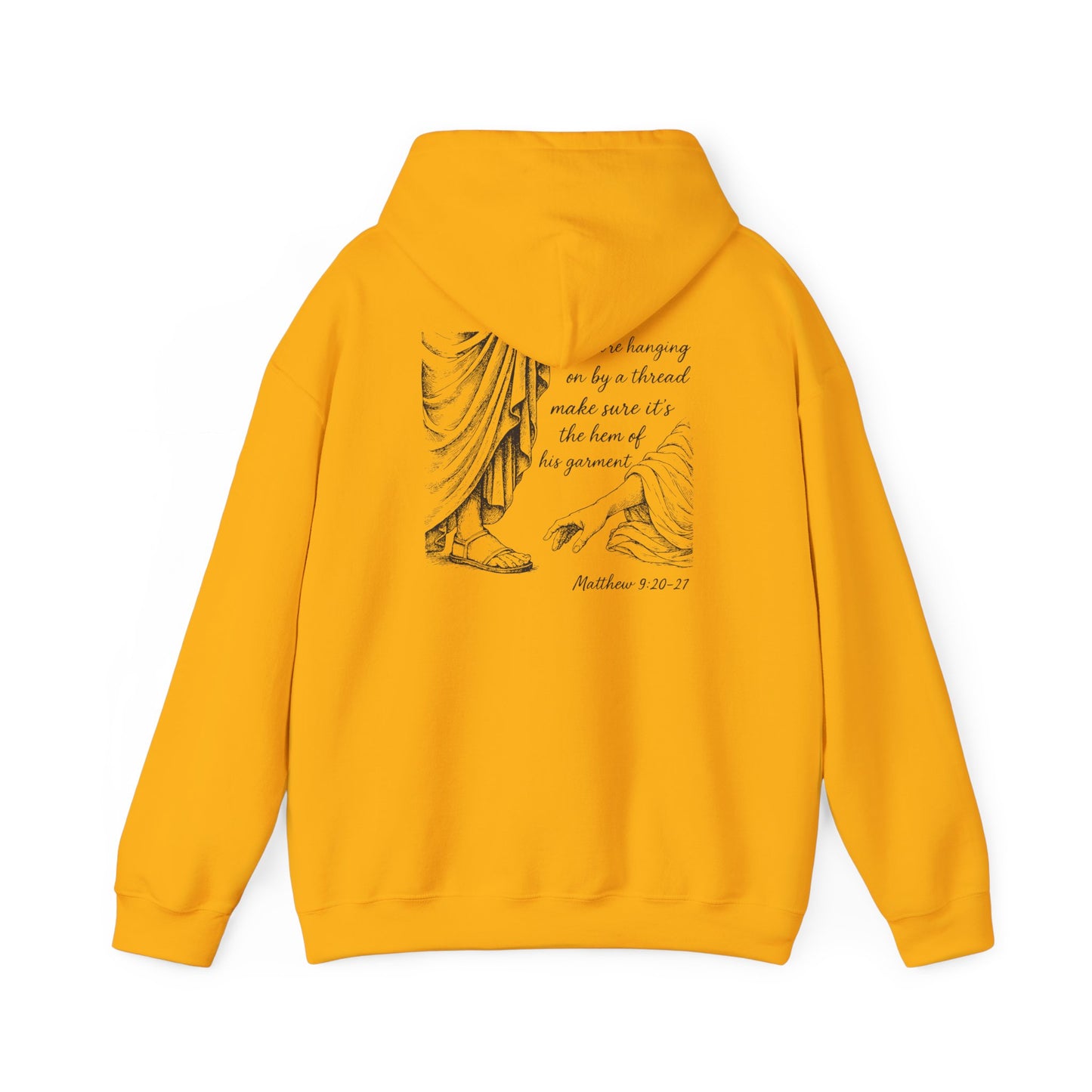 Hem of His Garment Hoodie – Matthew Bible Verse Christian Faith Pullover
