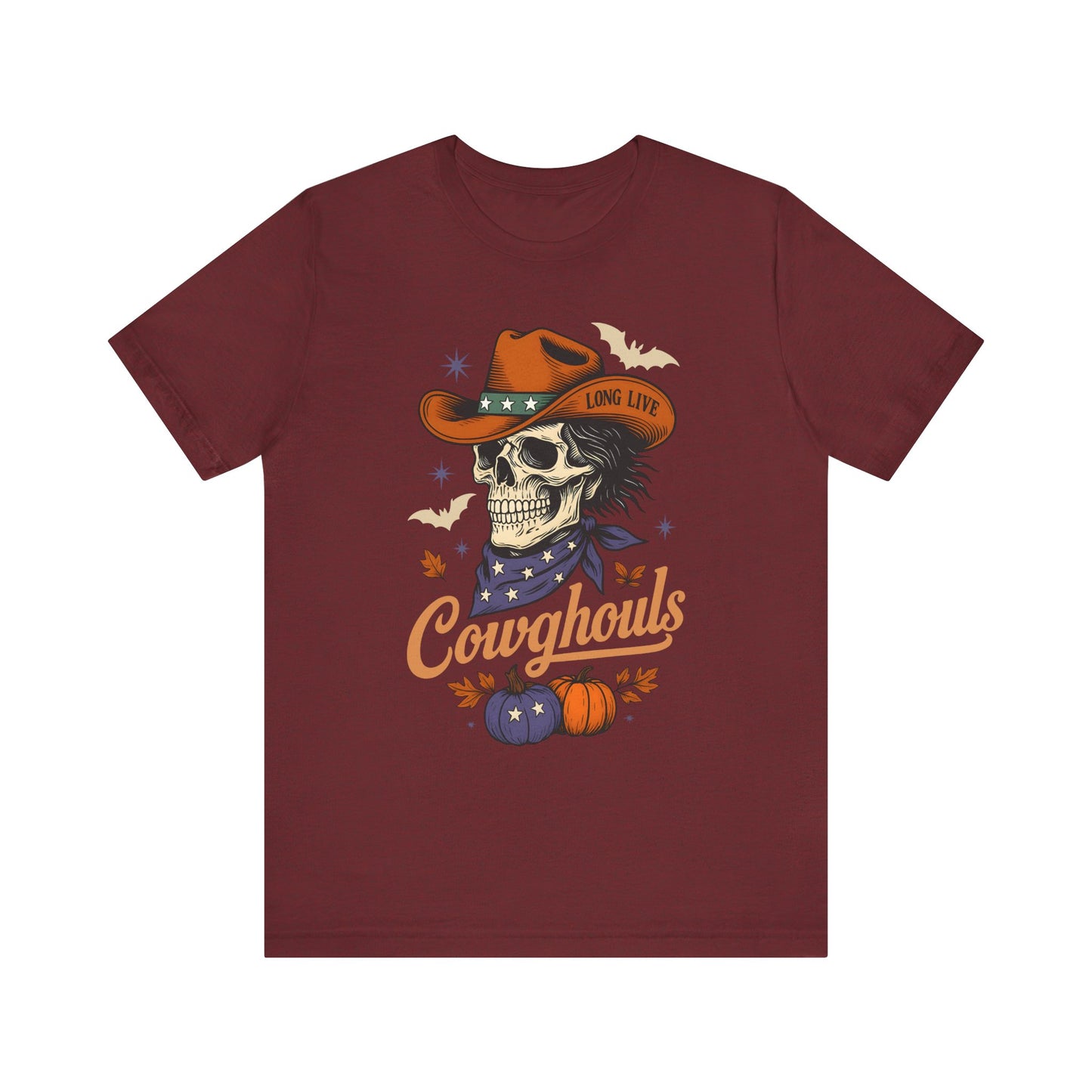 Cowghouls Shirt – Long Live Halloween Skeleton Cowboy Western Ghost Tee