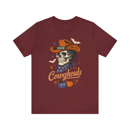 Cowghouls Shirt – Long Live Halloween Skeleton Cowboy Western Ghost Tee
