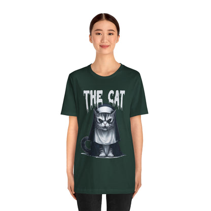 Spooky Cat Nun Halloween Creepy Cat Lovers Spooky Season T-Shirt