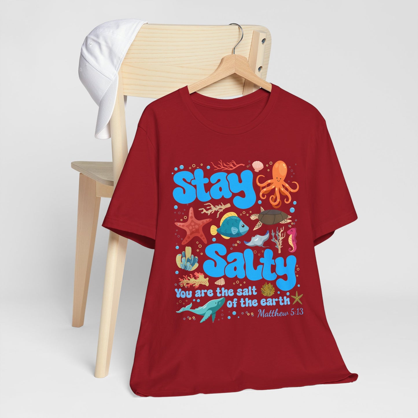 Stay Salty Shirt – Matthew 5:13 Christian Faith Ocean Kids Teachers Tee