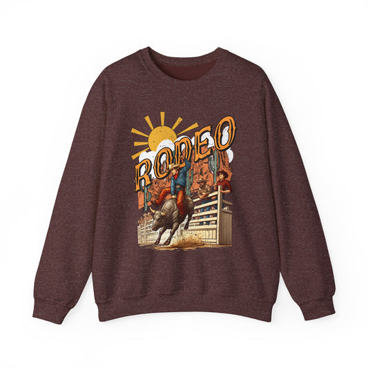 Rodeo Bull Rider Sweatshirt – Western Howdy Ranch Cowboys Bull Riding Pullover