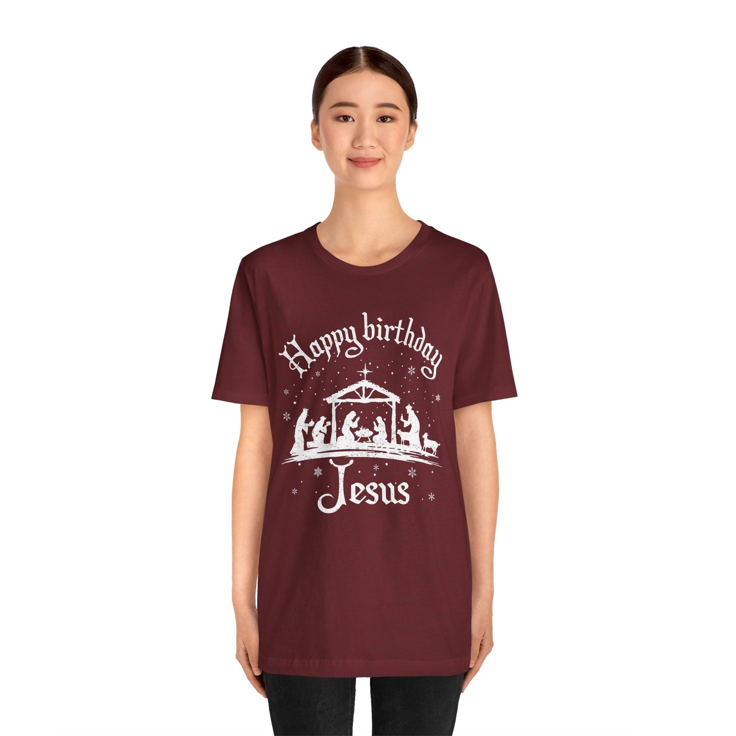 Happy Birthday Jesus Shirt – Christian Nativity Faith-Focused Christmas Tee