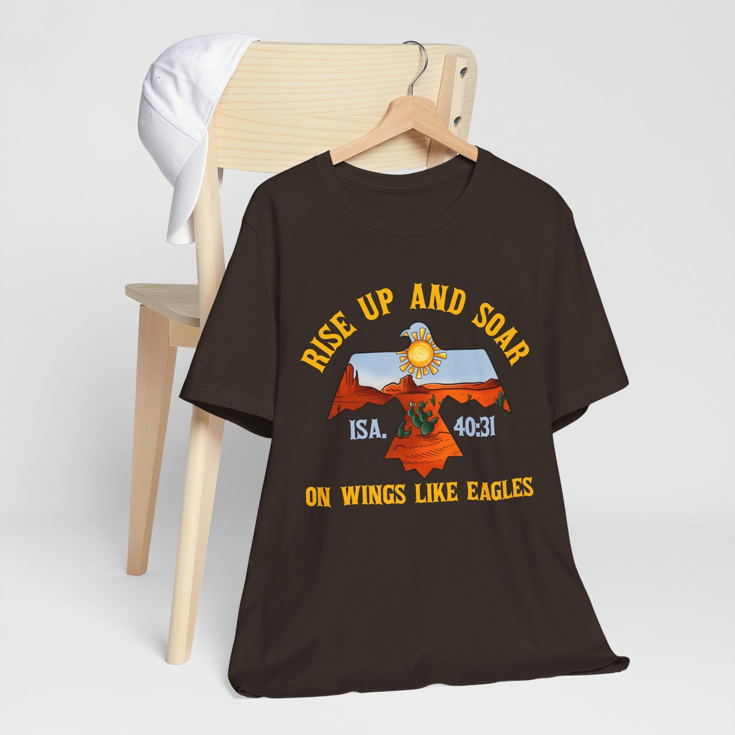 Rise Up and Soar on Eagles Wings Shirt – Isaiah 40:31 Christian Faith Graphic Tee