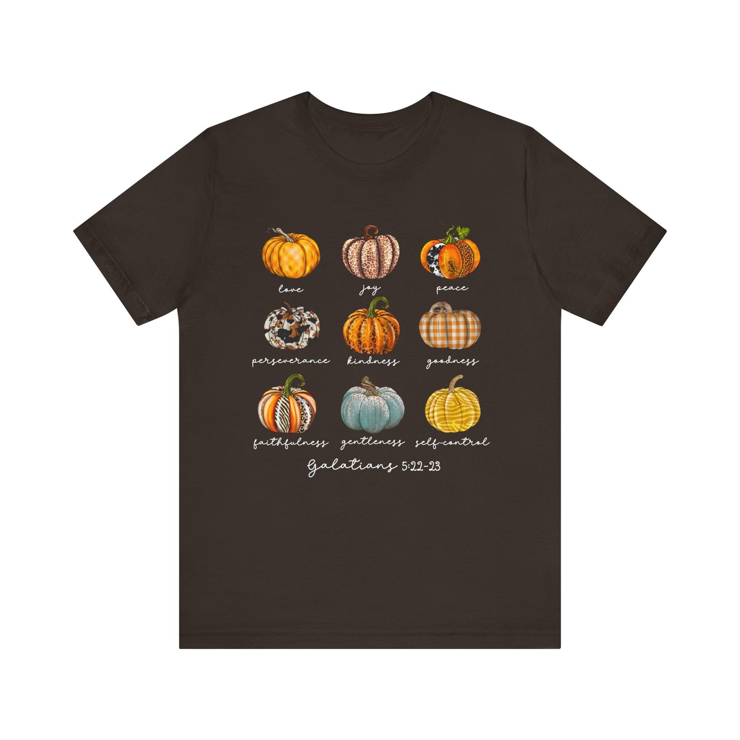 Pumpkin Buffalo Plaid Bible Verse Shirt – Galatians Christian Thanksgiving Tee
