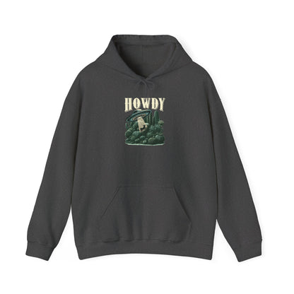 Howdy Cow Abduction Hoodie – Western UFO Rodeo Cactus Desert Texas Pullover
