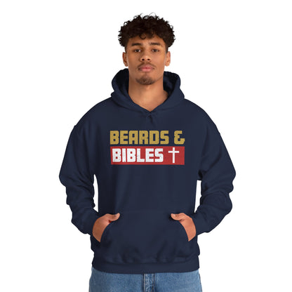 Beards and Bibles Dad Hoodie – Christian Retro Father’s Day Pullover
