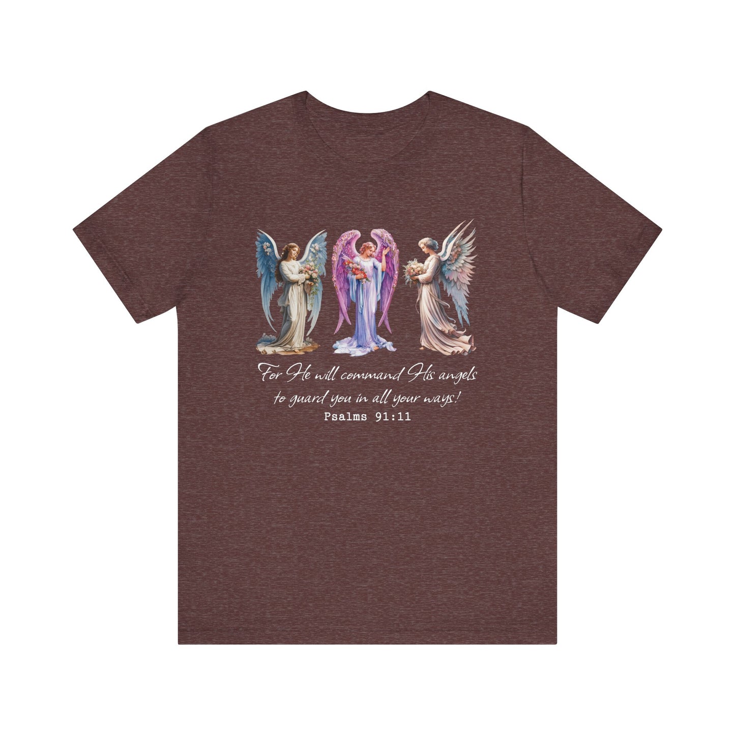 Angel Guardian Shirt – Christian Bible Verse Psalm 91:11 Faith Tee