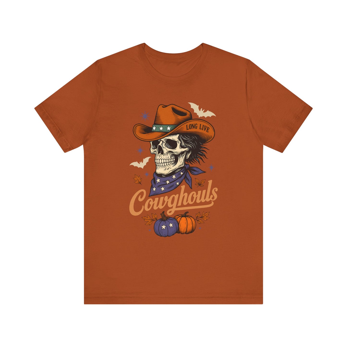 Cowghouls Shirt – Long Live Halloween Skeleton Cowboy Western Ghost Tee
