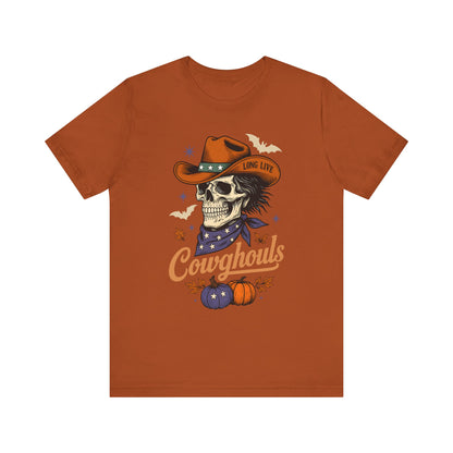 Cowghouls Shirt – Long Live Halloween Skeleton Cowboy Western Ghost Tee