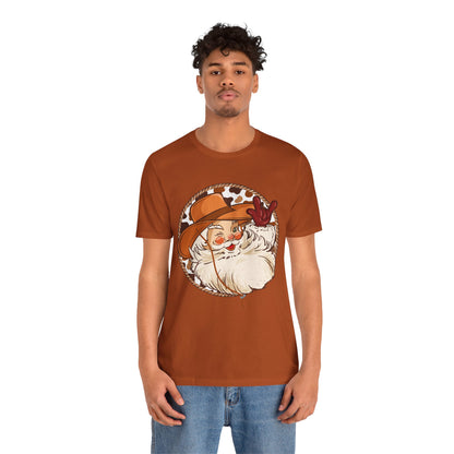 Retro Christmas Cowboy Santa Shirt – Groovy Western Howdy Holiday Tee