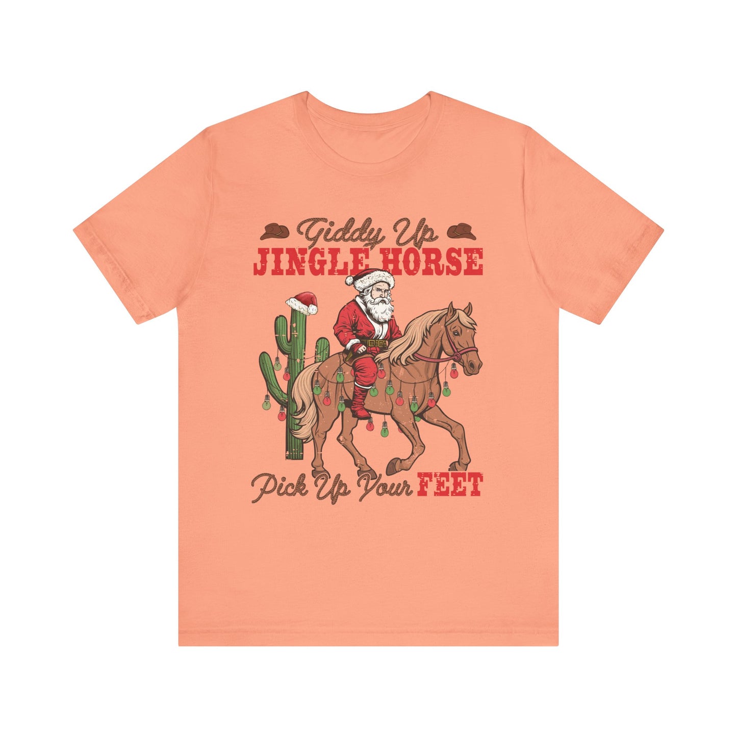 Giddy Up Jingle Horse Shirt – Retro Howdy Christmas Western Cowboy Holiday Tee
