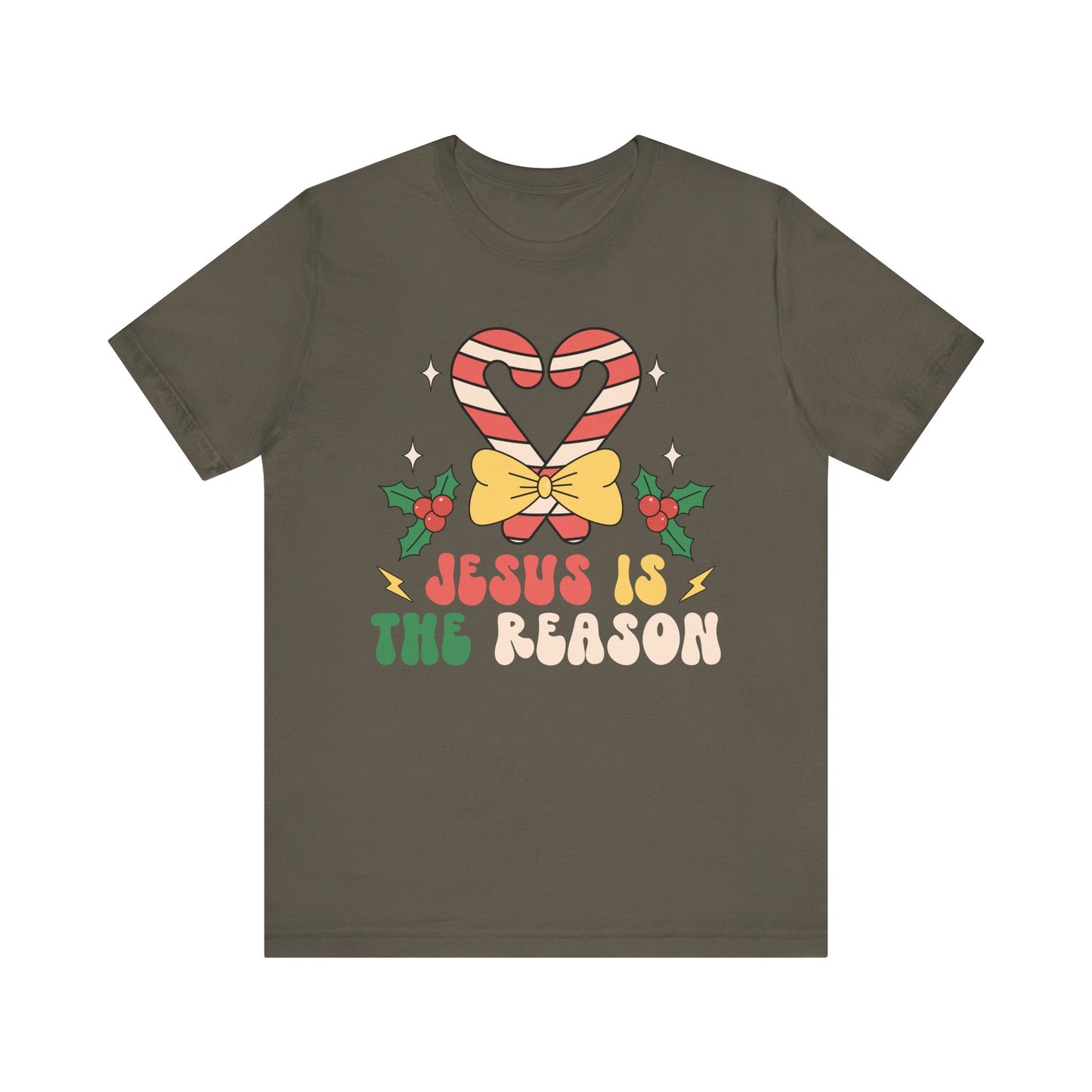 Candy Cane Jesus Shirt – Christian Christmas Pajama Tee, Holiday Faith Sleepwear
