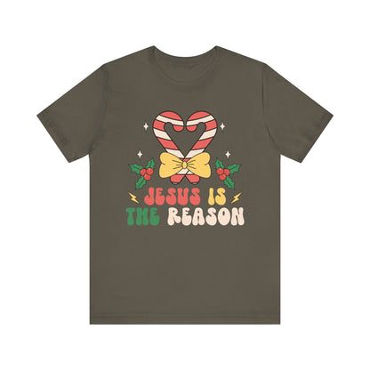 Candy Cane Jesus Shirt – Christian Christmas Pajama Tee, Holiday Faith Sleepwear