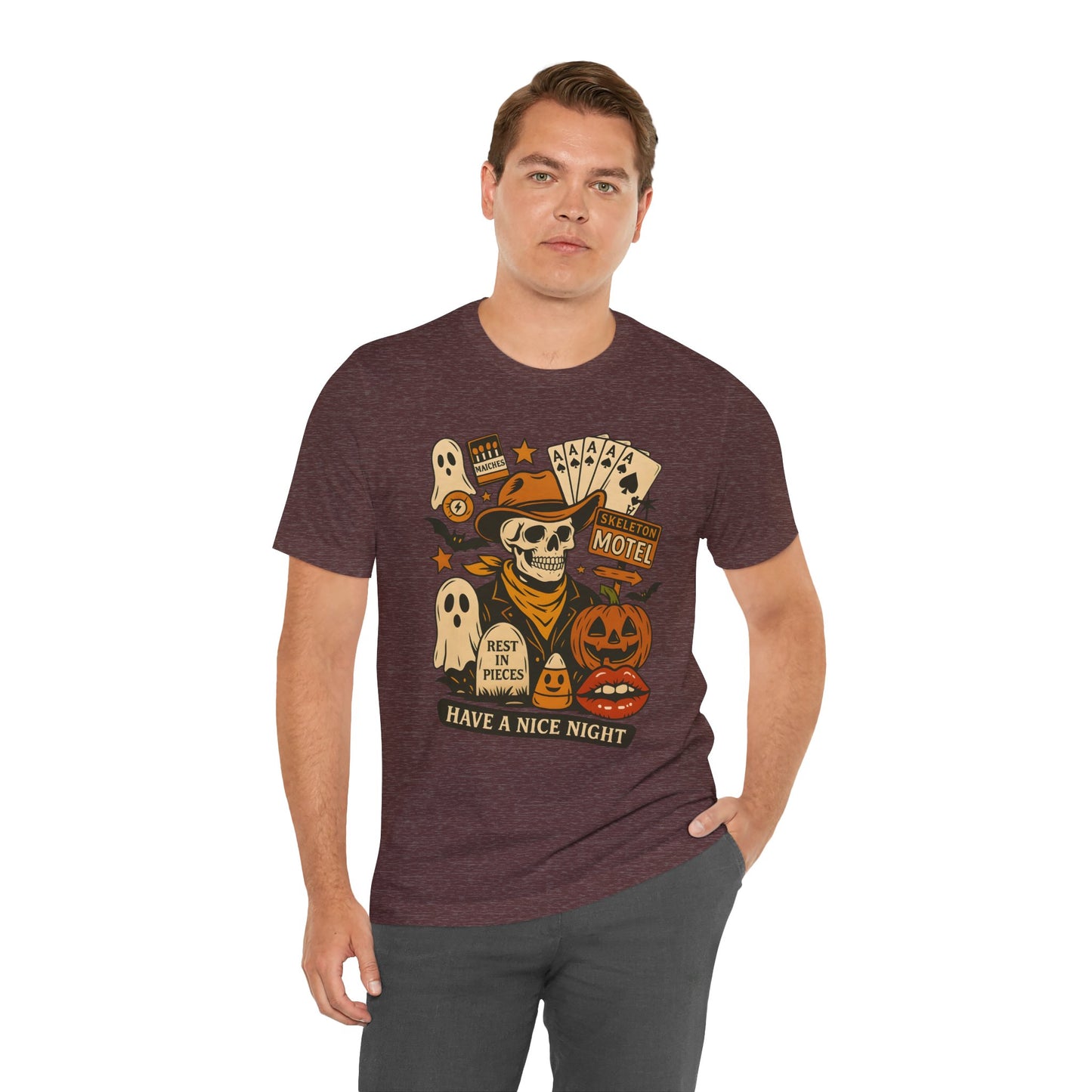 Have A Nice Night Shirt – Spooky Cowboy Skeleton Western Halloween Tee