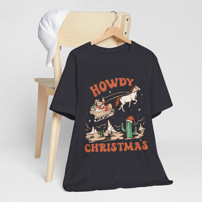 Howdy Christmas Shirt – Vintage Cowboy Santa on Horse Retro Western Holiday Tee