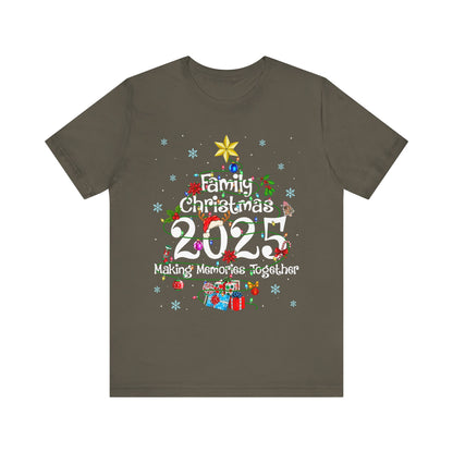 Family Christmas 2025 Tree Shirt – Festive Holiday Lights Matching Pajama Tee