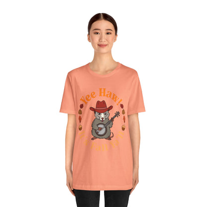 Yee Haw It’s Fall Y’all Shirt – Funny Possum Country Western Rodeo Tee