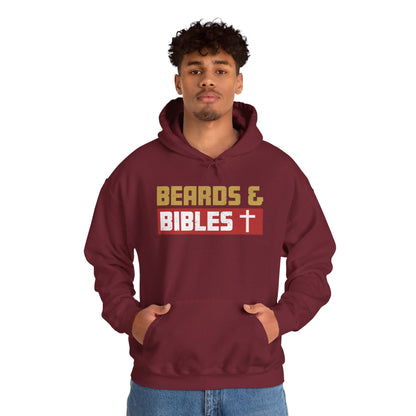 Beards and Bibles Dad Hoodie – Christian Retro Father’s Day Pullover