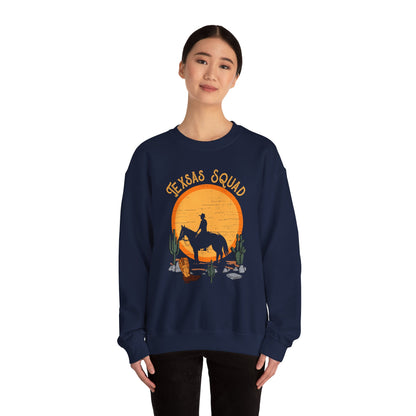 Texas Squad Cowboy Sweatshirt – Riding Horse Howdy Western Rodeo Pullover