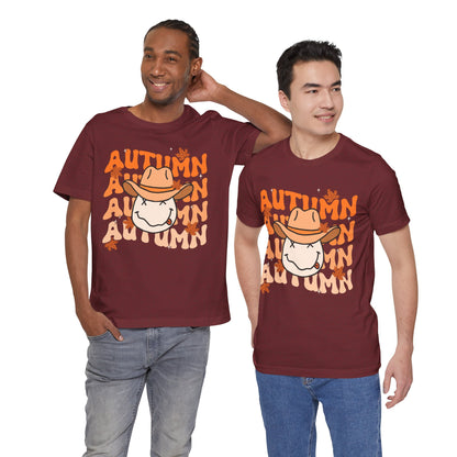 Retro Groovy Fall Shirt – Vintage 70s Smile Face Pumpkin Halloween Tee