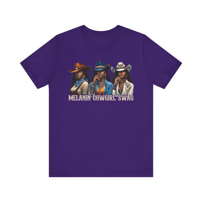 Melanin Cowgirl Swag Shirt – Black African American Western Tee
