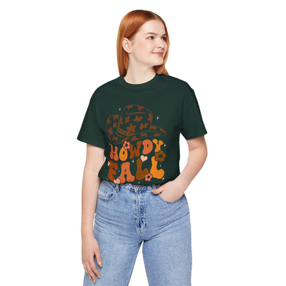 Retro Groovy Howdy Fall Shirt – Western Cowboy Pumpkin Thanksgiving Tee