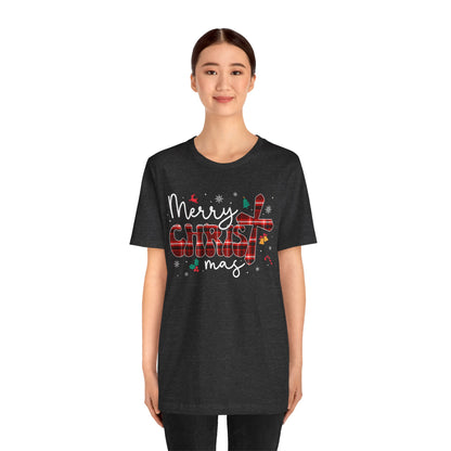 Merry Christmas Cross Shirt – Christian Buffalo Plaid Family Pajama Tee