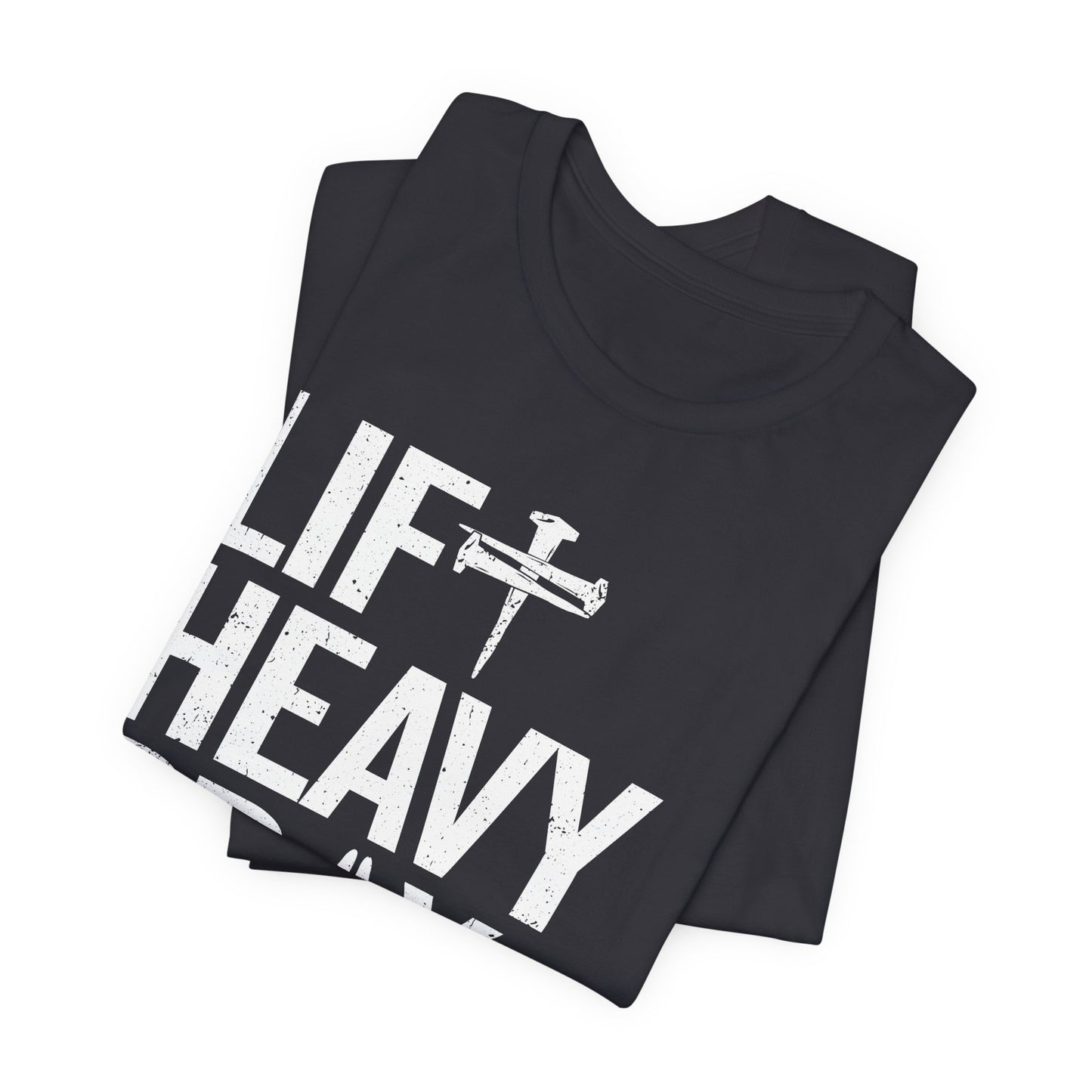 Lift Heavy Pray Hard Cross Nails Trendy Christ Gym Vintage T-Shirt