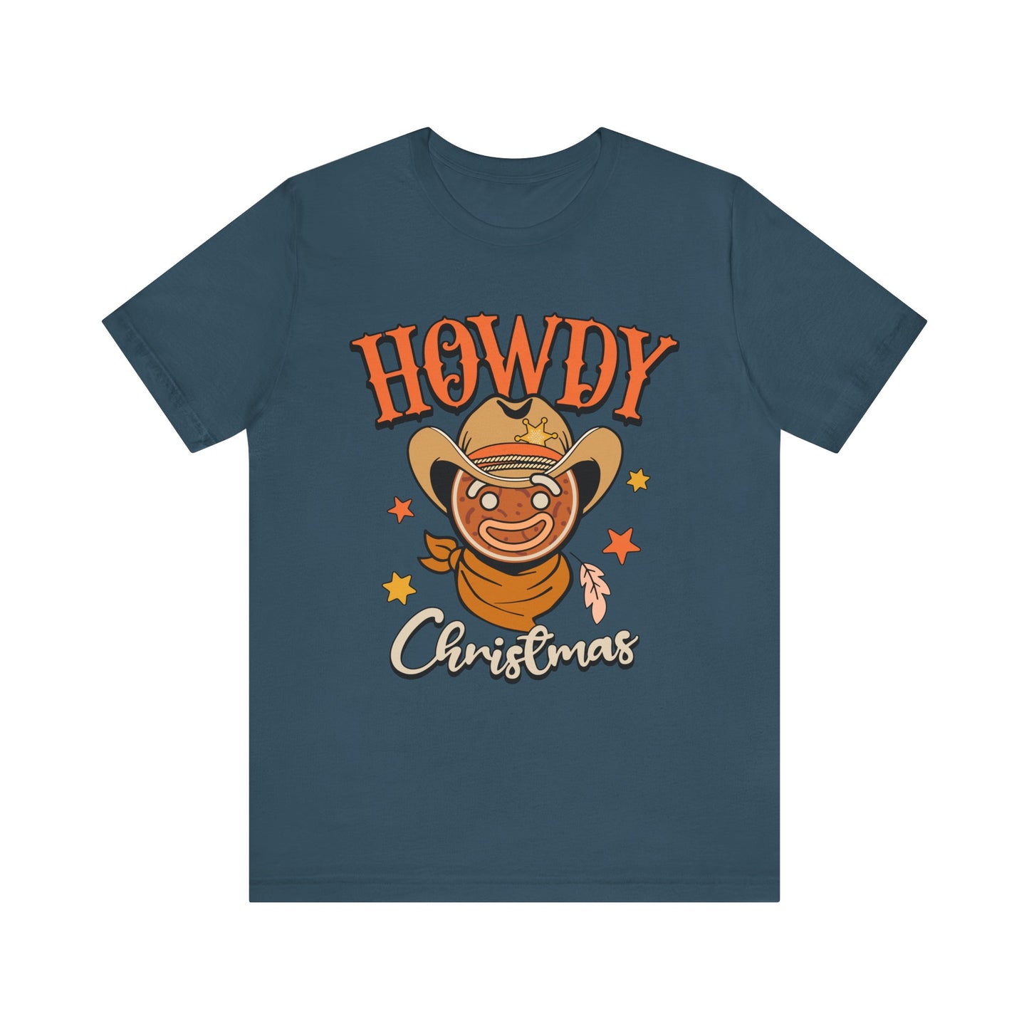 Christmas Howdy Cowboy Gingerbread Shirt – Funny Retro Western Holiday Pajama Tee