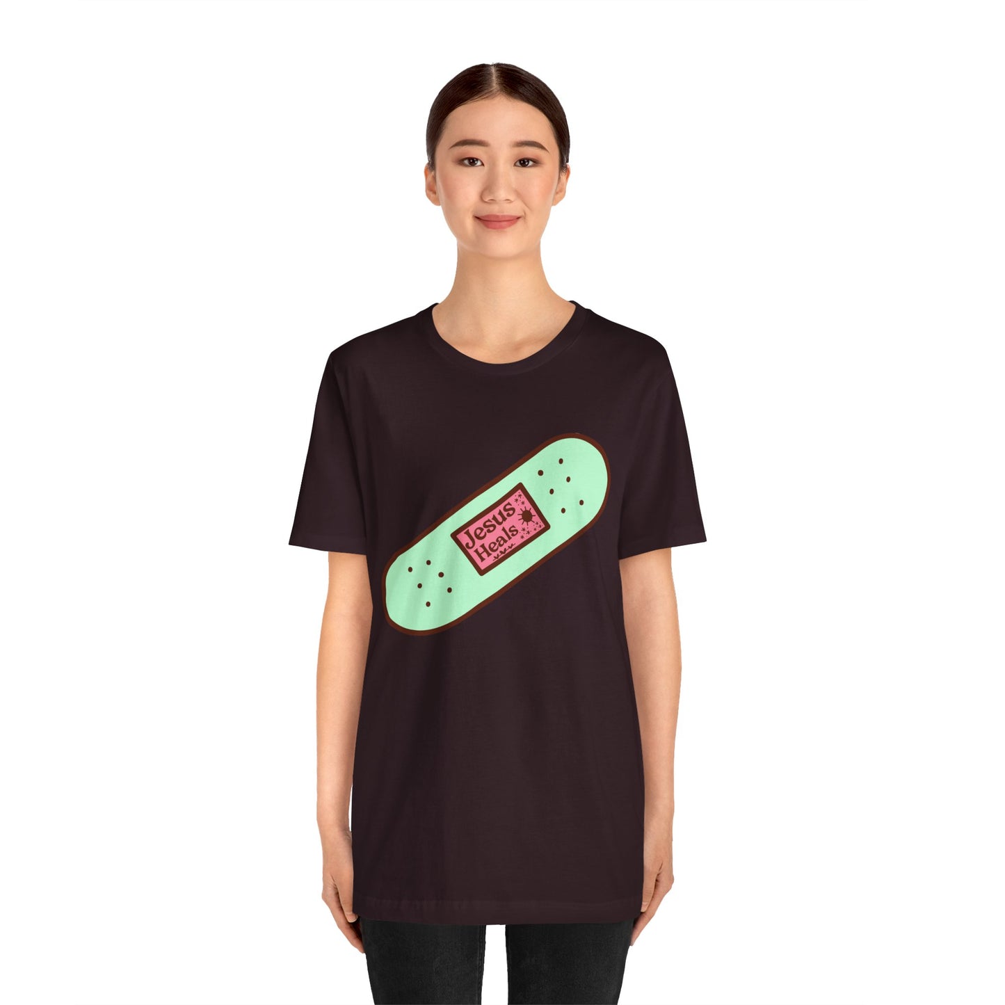 Funny Jesus Heals Shirt – God’s Promises Christian Band-Aid Prayer Tee