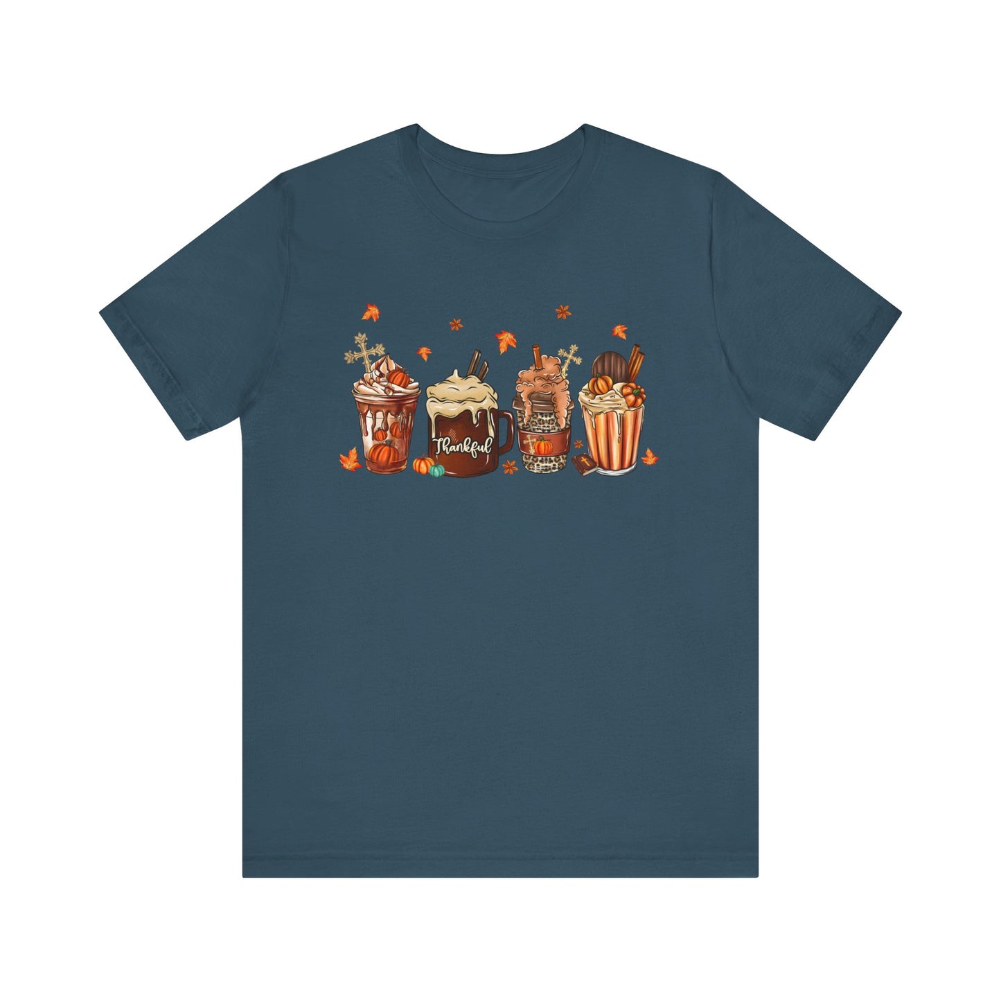 Thankful Pumpkin Spice & Jesus Shirt – Christian Coffee Cup Fall Thanksgiving Tee