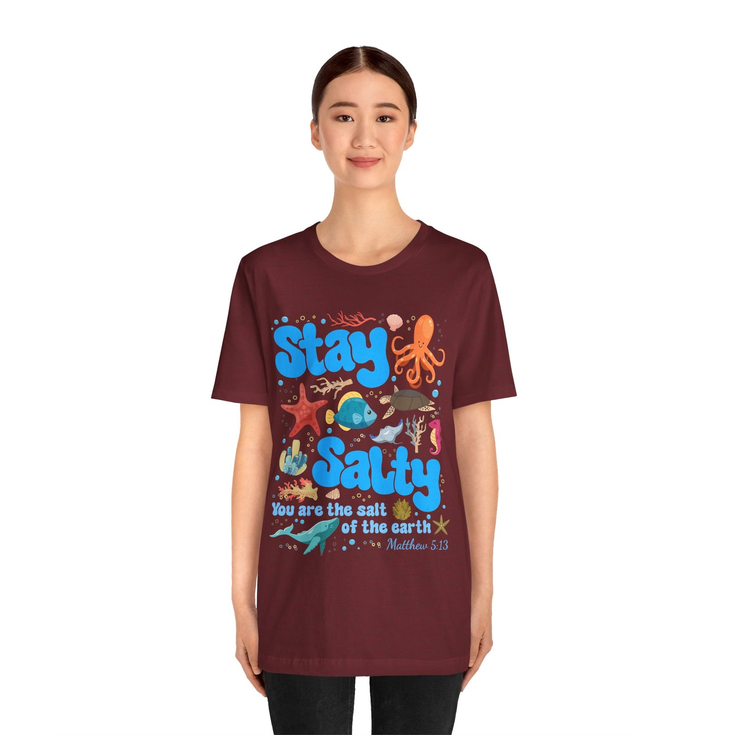Stay Salty Shirt – Matthew 5:13 Christian Faith Ocean Kids Teachers Tee