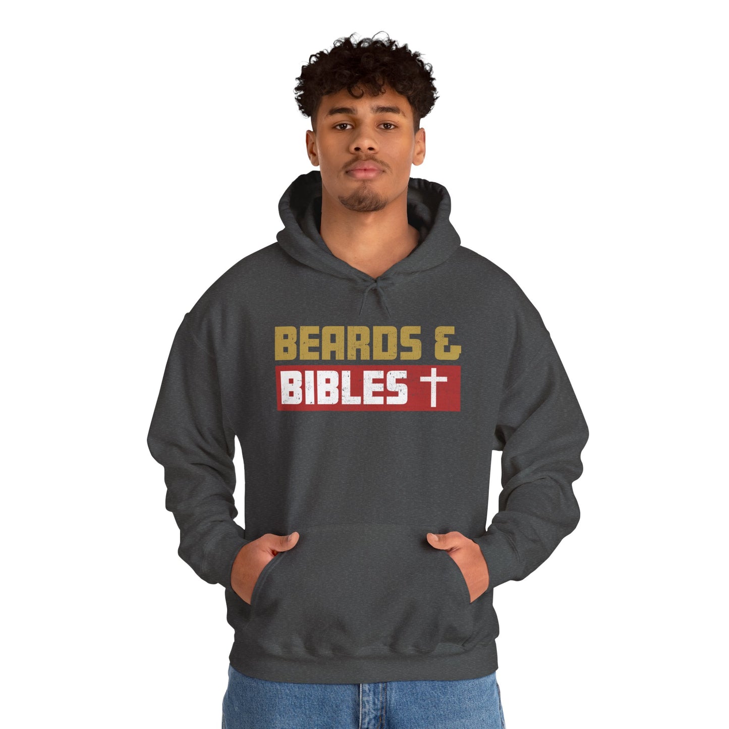 Beards and Bibles Dad Hoodie – Christian Retro Father’s Day Pullover